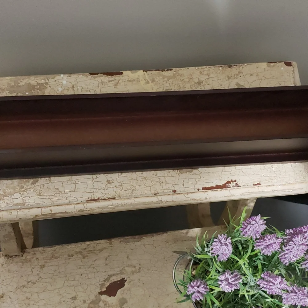 Small dark cherry color wall shelf